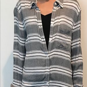 High low shirt tunic grey and white xs